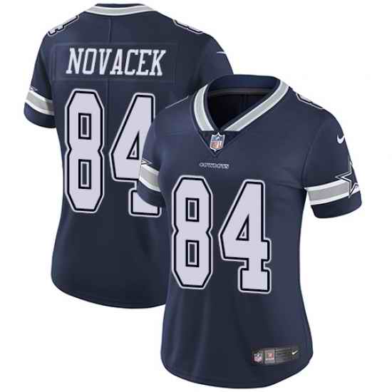 Nike Cowboys #84 Jay Novacek Navy Blue Womens Team Color Vapor Untouchable Elite Player NFL Jersey